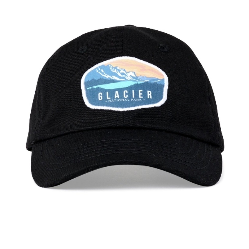 Landmark Men's Six-Panel Adjustable Cap Black Glacier